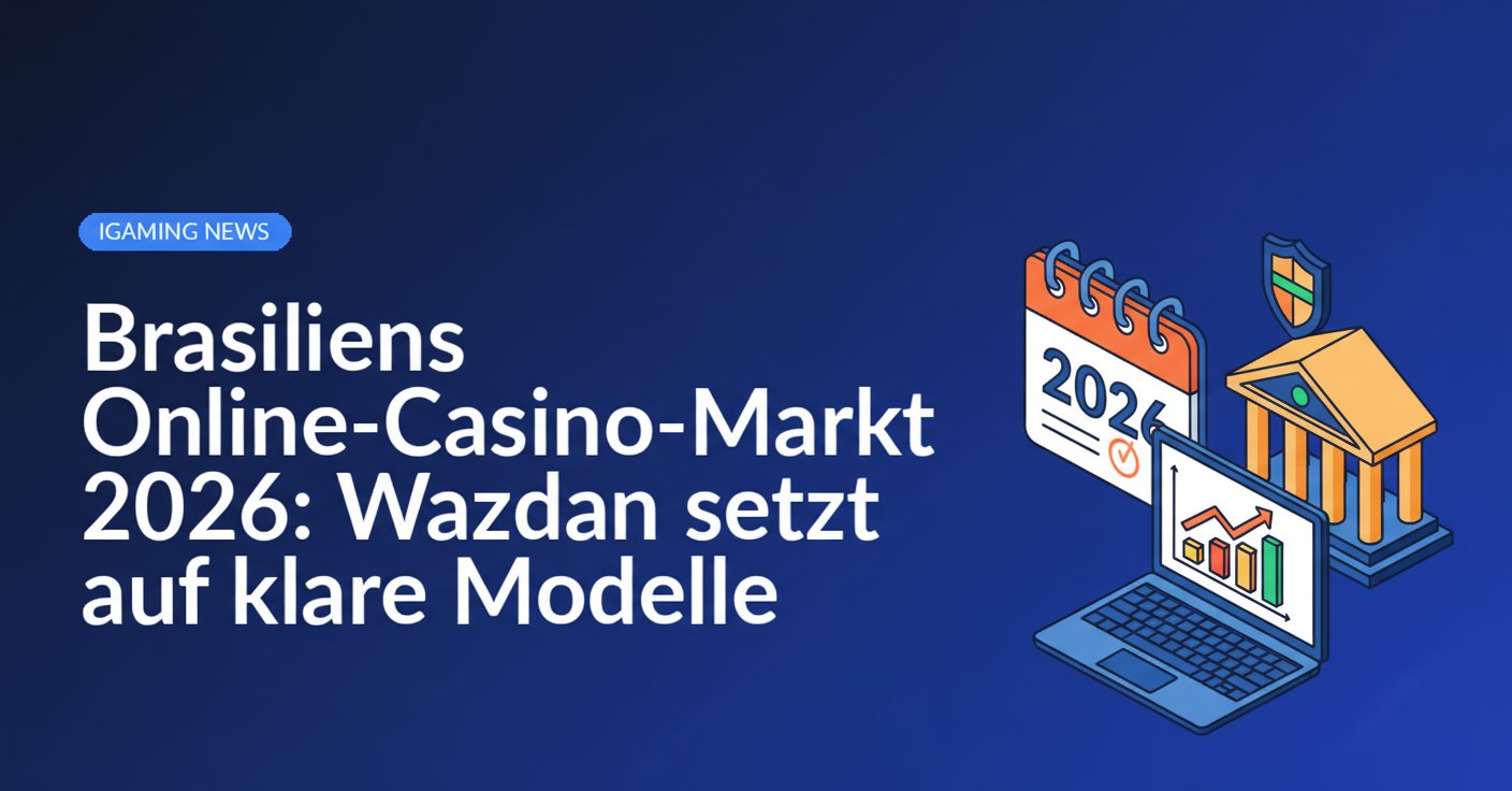 Kalender mit markiertem Jahr 2026, Regierungsgebäude mit Schildemblem und Laptop mit steigendem Balkendiagramm.