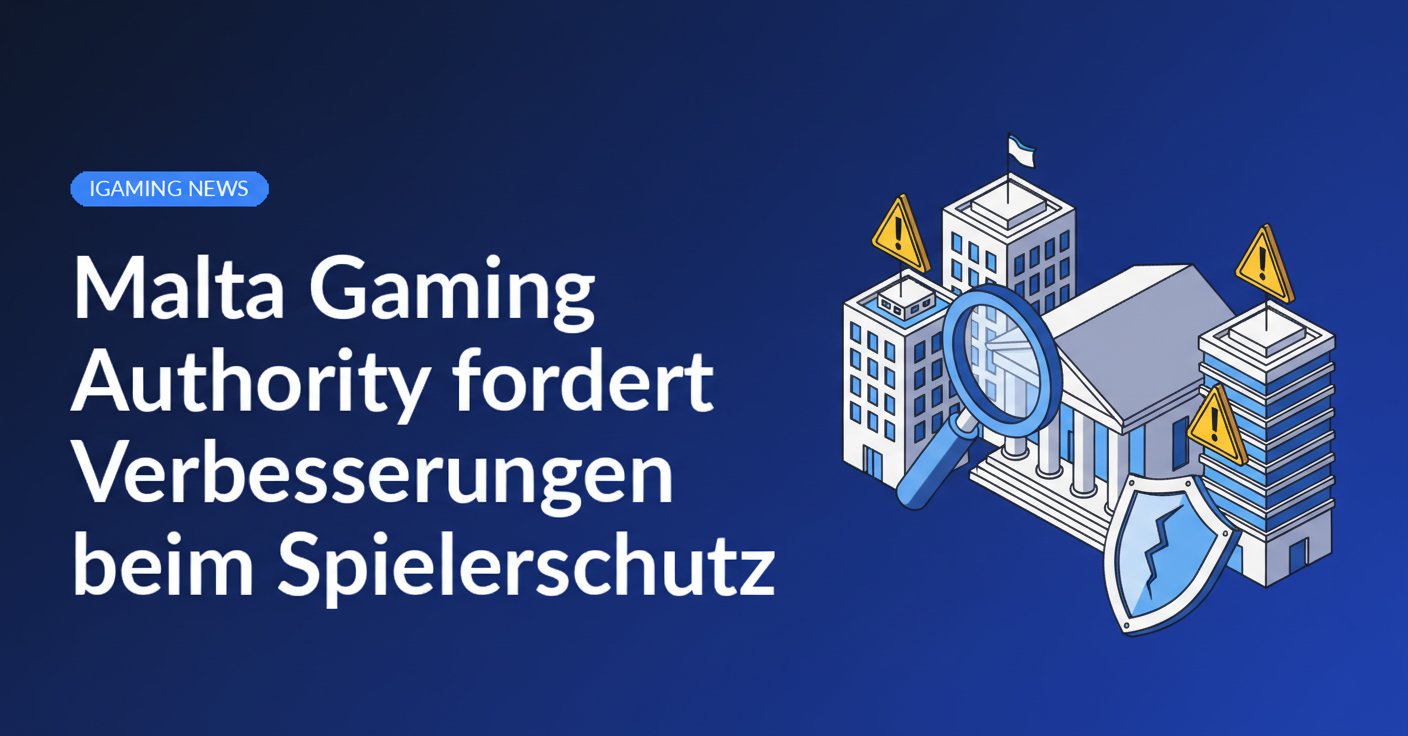 Regierungsgebäude mit Lupe, Bürotürme mit Warnzeichen, zerbrochener Schutzschild im Vordergrund