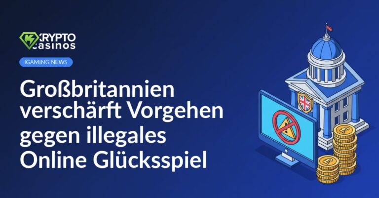 Regierungsgebäude mit Schild, Computerbildschirm mit Sperrsymbol, Stapel Pfundmünzen vor neutralem Hintergrund