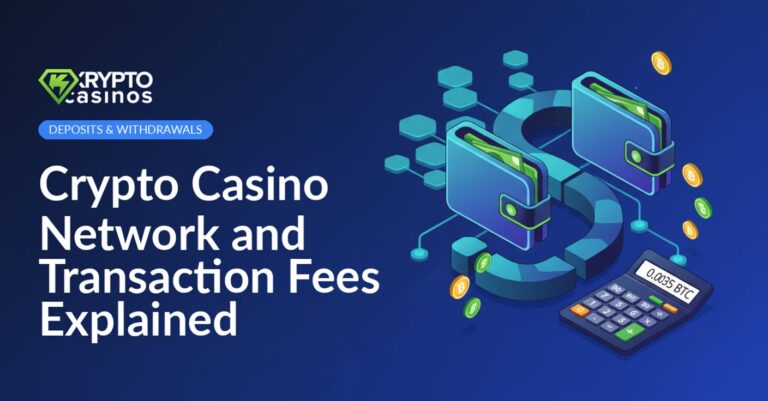 two digital wallets connected by blockchain nodes with small coins splitting off as transaction fees and a calculator showing the fee amount