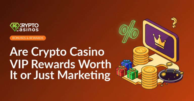 featured image showing VIP card with crown, coins splitting into rewards and losses with percentage symbol