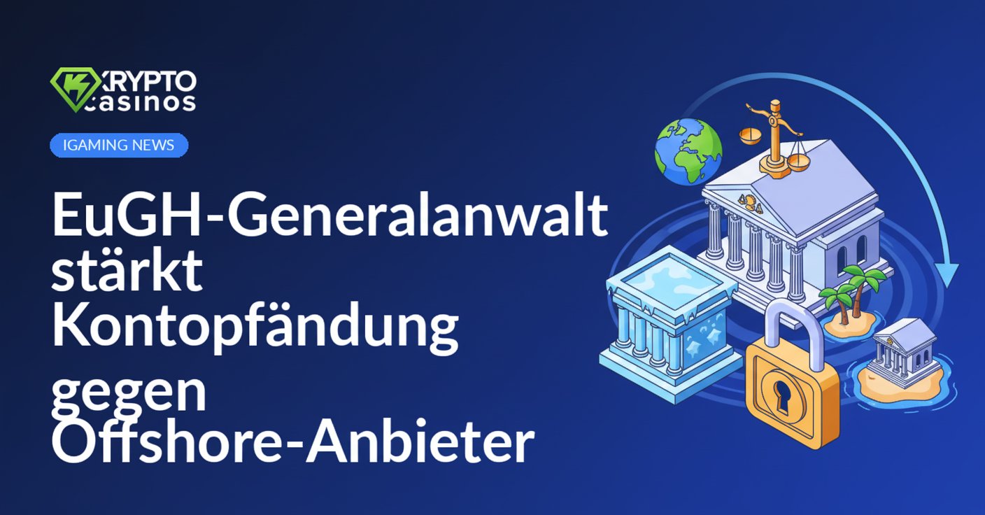 Europäischer Gerichtshof mit Justizemblem, eingefrorenes Bankgebäude mit Vorhängeschloss, Globus verbindet Europa mit Offshore-Insel.