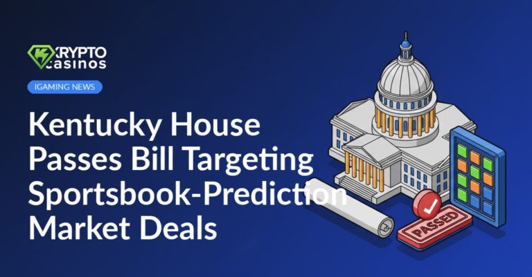 Kentucky Capitol building with a stamped bill document and an electronic vote board displaying lit panels.