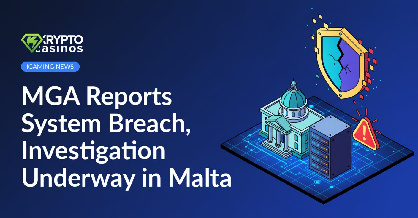 Government office building beside a server rack with red warning icon and cracked digital shield over network grid background