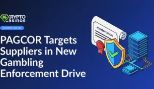 Accreditation certificate with gold seal, shield badge with checkmark, and a network server hub connected by lines.