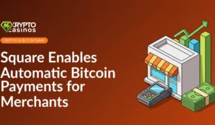 Isometric storefront with a payment terminal, stack of dollar bills, and an upward trending bar chart beside it.