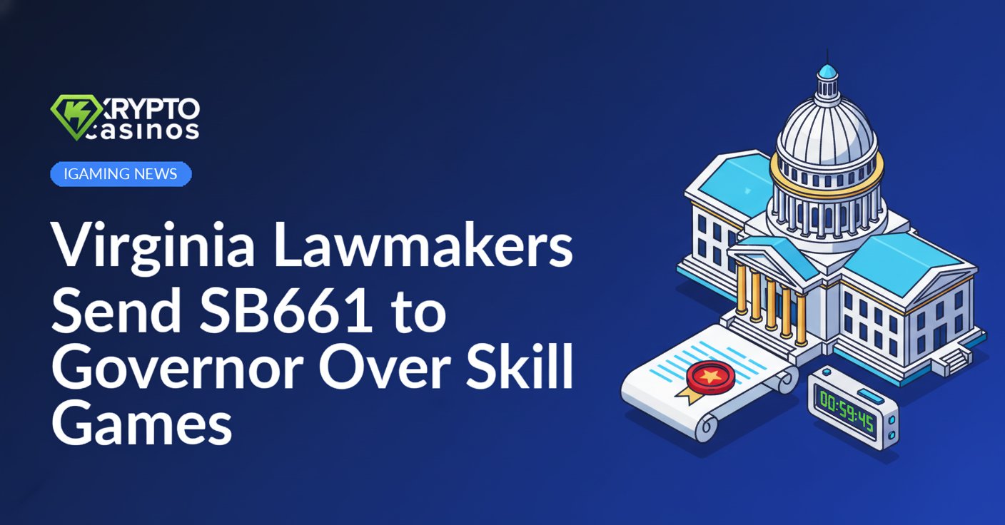 Virginia state capitol building with a sealed legal document and a digital counter displaying numbers in red and blue.