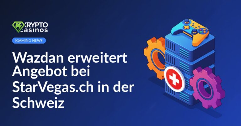 Isometrischer Server-Stack mit Schweizer Flagge, Gamecontroller und ineinandergreifenden Zahnrädern auf weißem Hintergrund