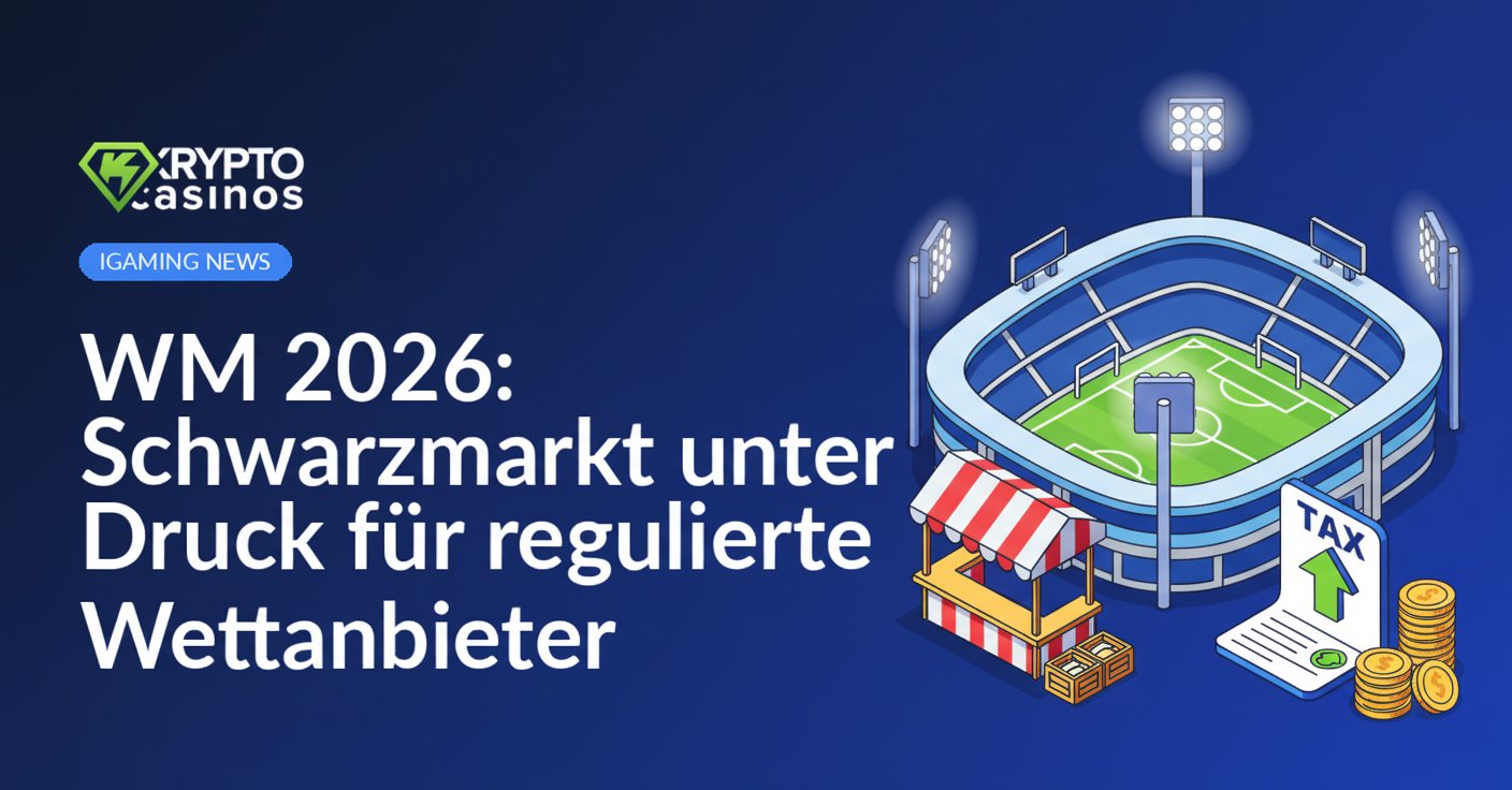 Soccerstadion bei Nacht mit Flutlicht, gestreifter Marktstand, Steuerdokument mit Pfeil nach oben und Münzen im Vordergrund