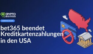 Kreditkarte mit rotem Verbotszeichen vor USA-Karte und klassischem Regierungsgebäude mit Säulen.