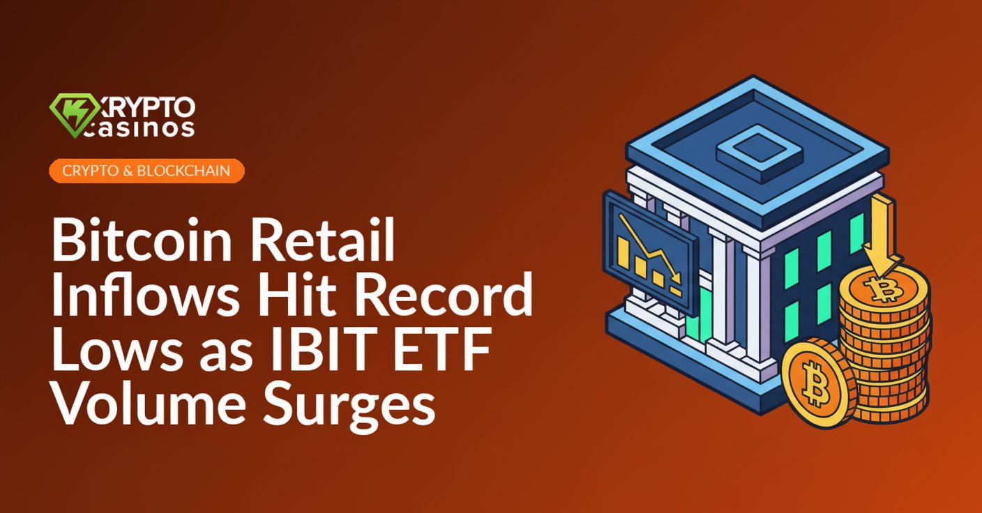 Stock exchange building with glowing ticker, shrinking bar chart on screen, and stacked coins with downward red arrow.