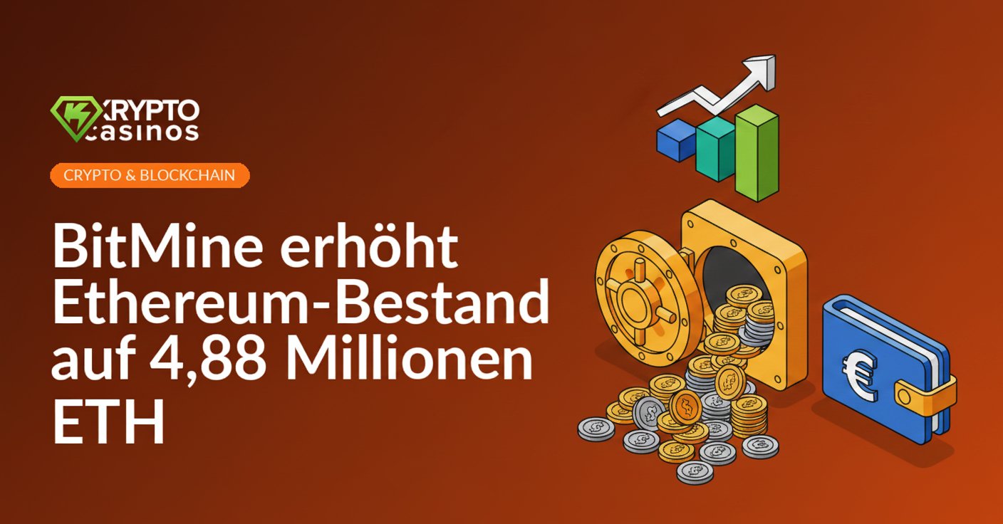 Großer Tresor mit herausfallenden Münzen, aufsteigendes Säulendiagramm mit Pfeil, übergroße digitale Geldbörse im Hintergrund