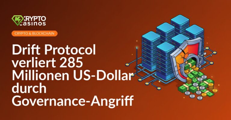 Isometrisches Servercluster mit verbundenen Knoten, gesprengtem Sicherheitsschild und geöffnetem Tresor mit Geldscheinen und Münzen.