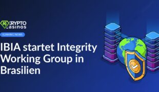 Globus mit hervorgehobenem Südamerika, vernetzte Servertürme und Schild mit Häkchen-Siegel im Vordergrund.