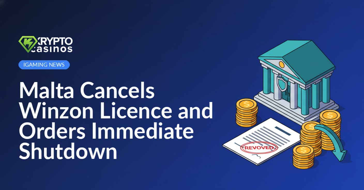 Government building with shield emblem, revoked license document stamped red, and stack of coins with green refund arrow.