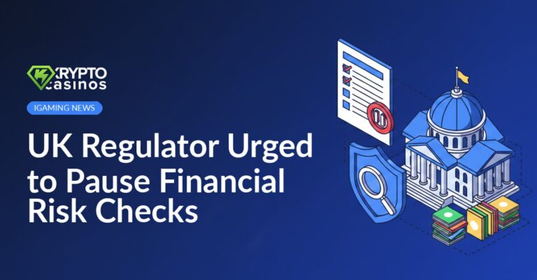 Checklist document with pause symbol, shield with magnifying glass, and government building with stacked reports on either side