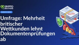 Stapel gestempelter Dokumente, Schild mit Häkchen und UK-Karte mit abfallendem Balkendiagramm vor weißem Hintergrund.