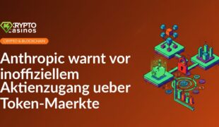 Illustration mit stilisierten Aktienzertifikaten neben digitalen Token-Symbolen auf dunklem Hintergrund