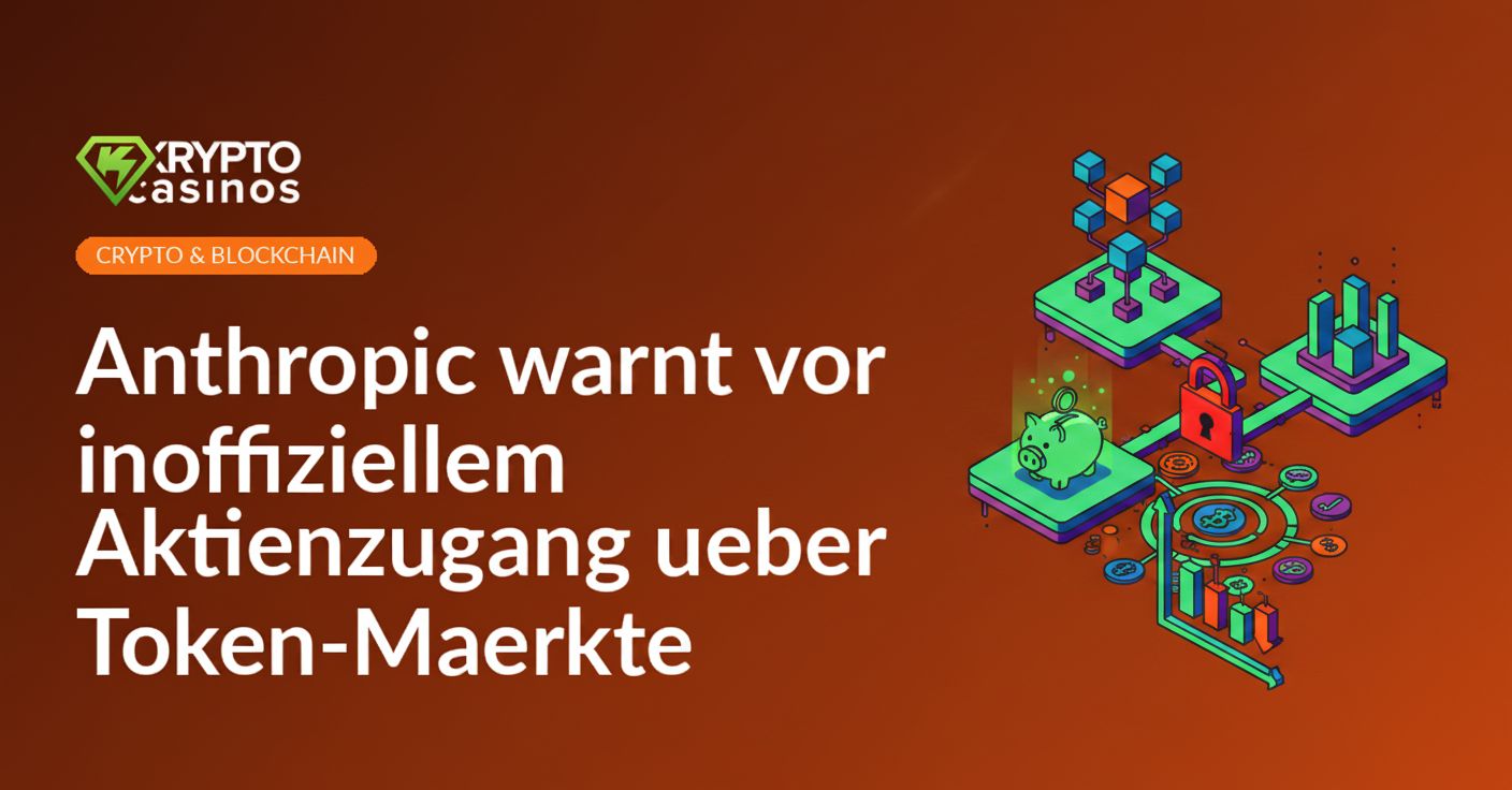 Illustration mit stilisierten Aktienzertifikaten neben digitalen Token-Symbolen auf dunklem Hintergrund