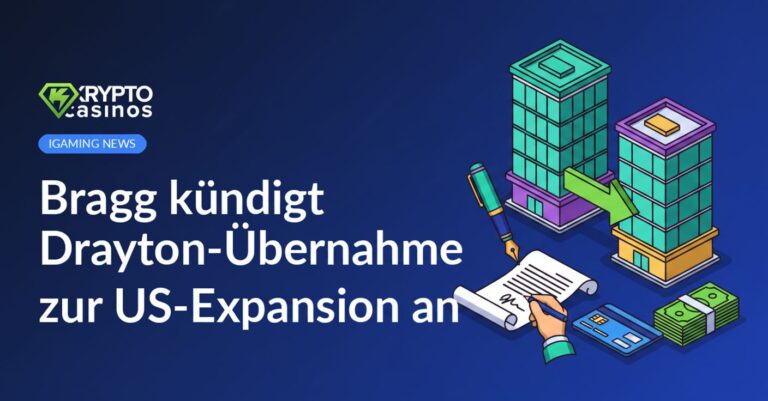 Zwei Bürogebäude verbunden durch großen Pfeil, unterschriebener Vertrag mit Stift, Prepaid-Karte mit Geldscheinen.
