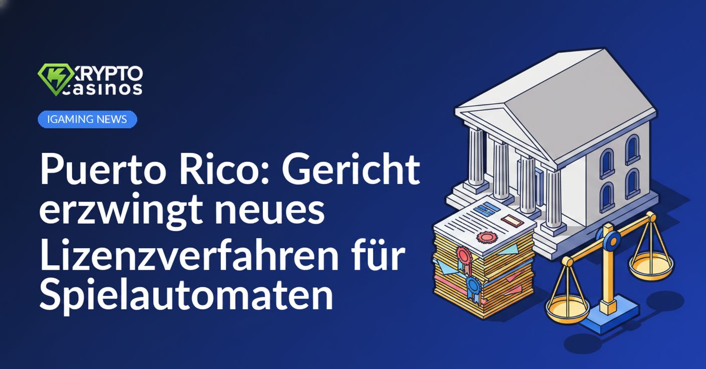 Gerichtsgebäude im Hintergrund, gestapelte Lizenzdokumente mit rotem Stempel und Waage der Gerechtigkeit im Vordergrund.