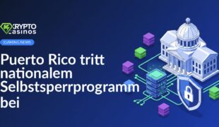 Regierungsgebäude neben zentralem Server mit vernetzten Knoten und Schild mit Schlosssymbol.