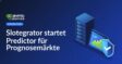 Serverrack neben Analytics-Dashboard mit Prognose-Diagramm und Schutzschild mit grünem Haken im Vordergrund.