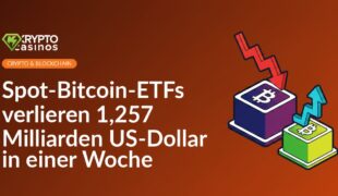 Zwei Investmentfonds, links größer mit rotem Abwärtspfeil, rechts kleiner mit grünem Aufwärtspfeil vor weißem Hintergrund.