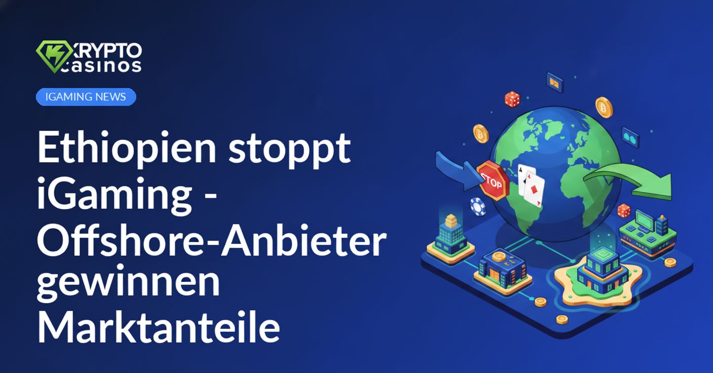 Laptop mit geöffnetem Online-Glücksspiel, Karte Afrikas und äthiopischer Flagge im Hintergrund