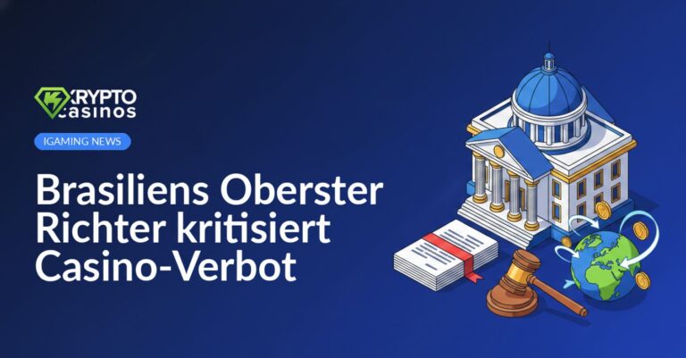 Justizpalast vor blauem Himmel, darunter Dokument mit Hammer, daneben stilisierte Weltkugel mit Münzen und Pfeilen