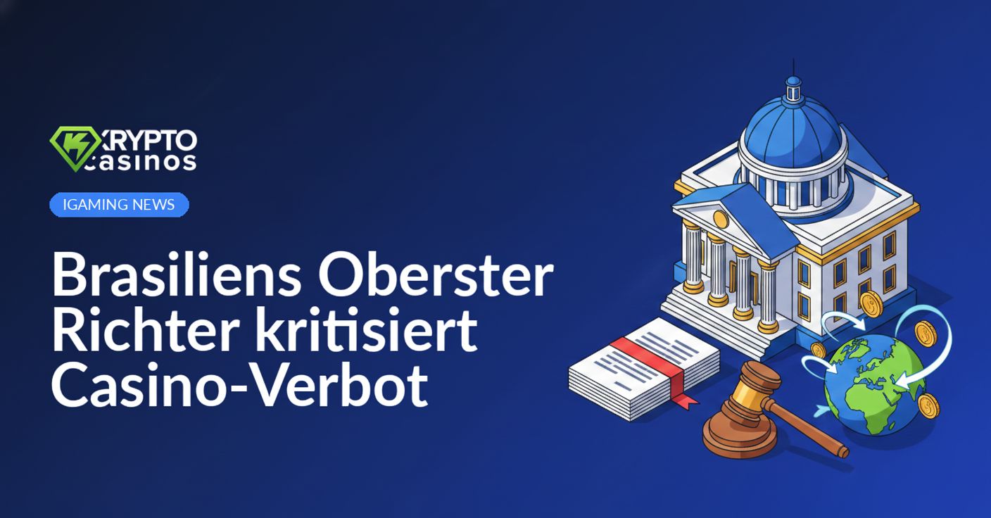 Justizpalast vor blauem Himmel, darunter Dokument mit Hammer, daneben stilisierte Weltkugel mit Münzen und Pfeilen