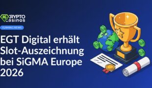 Goldene Trophäe mit Stern, Globus mit Häkchen-Abzeichen und offizielles Zertifikat mit Siegel auf dunklem Hintergrund