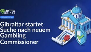 Regierungsgebäude vor blauem Himmel, rechts ein Dokument mit Siegel und links ein Schild mit grünem Haken.