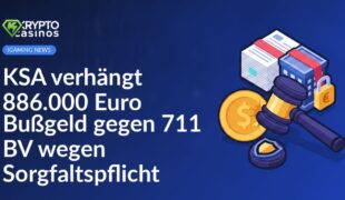 Ein Symbolbild mit Geldscheinen, einem Stempel "Bußgeld" und einem Dokument, das Sorgfaltspflicht thematisiert.