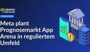 Smartphone mit steigendem Prognose-Chart, Regierungsgebäude mit Warnschild, Server-Stack mit Kabeln im Hintergrund
