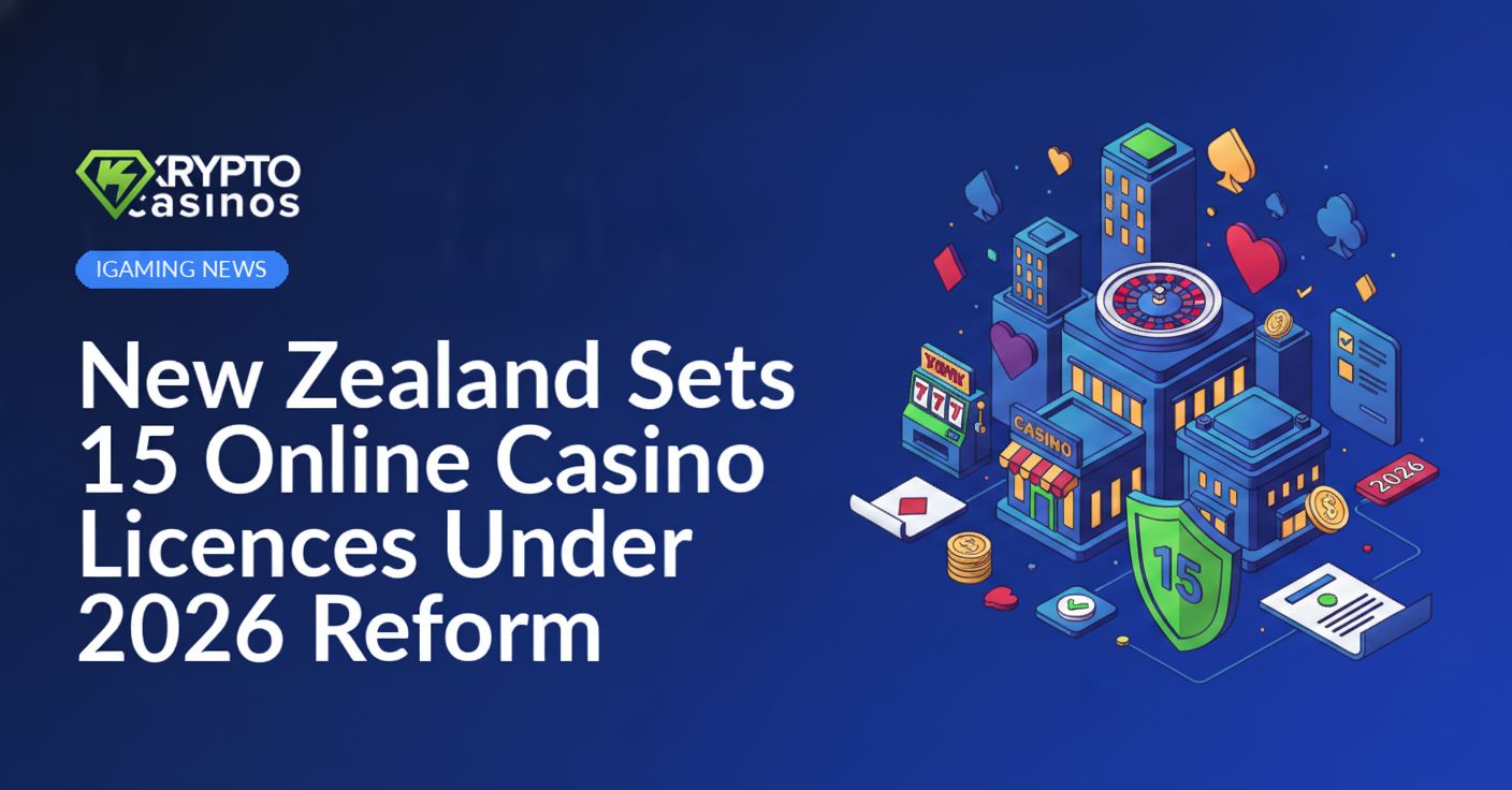 Map of New Zealand overlaid with digital casino icons and a 2026 calendar in the background
