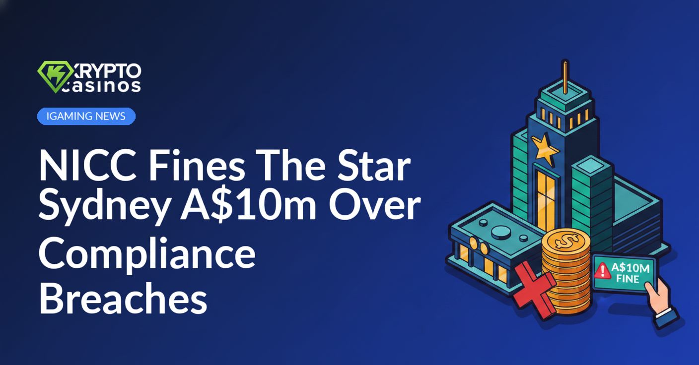 NICC logo next to The Star Sydney hotel building with A$10 million fine text on a blue background.