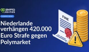 Offizielles Bußgeldbescheid-Dokument mit rotem Siegel, Stapel Euro-Münzen und Warnschild mit Ausrufezeichen.