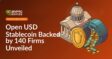 Shield-emblem coin in front of a classical columned government building and an open vault filled with stacked coins.