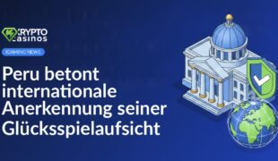 Regierungsgebäude vor Globus mit Netzwerklinien, darüber Schild mit grünem Haken als Symbol für Sicherheit.