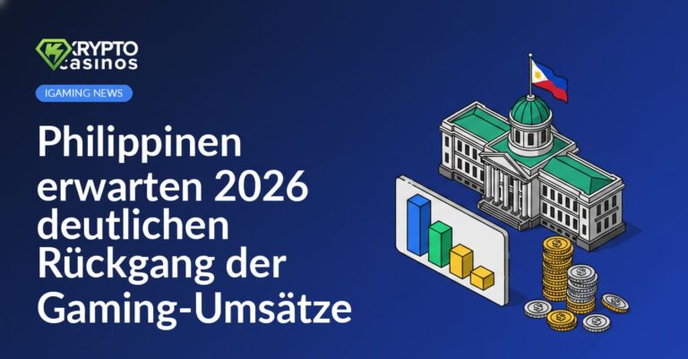 Regierungsgebäude mit philippinischer Flagge, fallendes Balkendiagramm und schrumpfender Münzstapel vor weißem Hintergrund