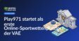 Smartphone mit Sportwetten-Statistiken, lizenziertes Dokument mit Stempel, Regierungsgebäude mit Schild-Emblem im Hintergrund