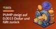 Stapel digitaler Münzen mit Auf- und Abwärts-Pfeil, großer Münzvault und leuchtender Netzwerk-Globus im Hintergrund