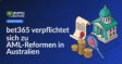 Versiegelter Vertragsdokument, Regierungsgebäude mit Schild, Lupe über Münzen mit Warnsymbol vor weißem Hintergrund