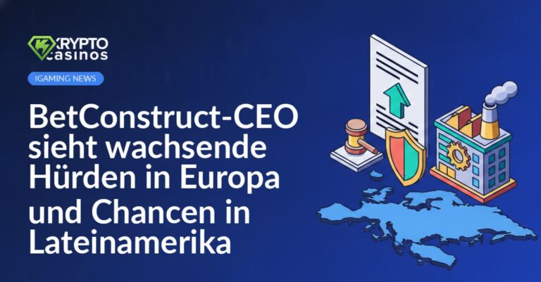 Gestempeltes Regierungsdokument, aufsteigender Pfeil, Schild und Hammer über Europa-Karte, Fabrik mit Zahnrädern dargestellt
