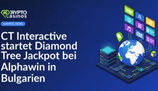 Isometrisches Serverzentrum mit vernetzten Knoten, Raster aus Gaming-Bildschirmen und hervorgehobener Bulgarien-Karte auf Globus
