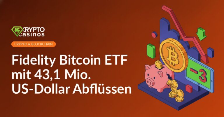 Farbige Balkendiagramme mit fallenden roten Pfeilen und Bitcoin-Logo auf dunklem Hintergrund.