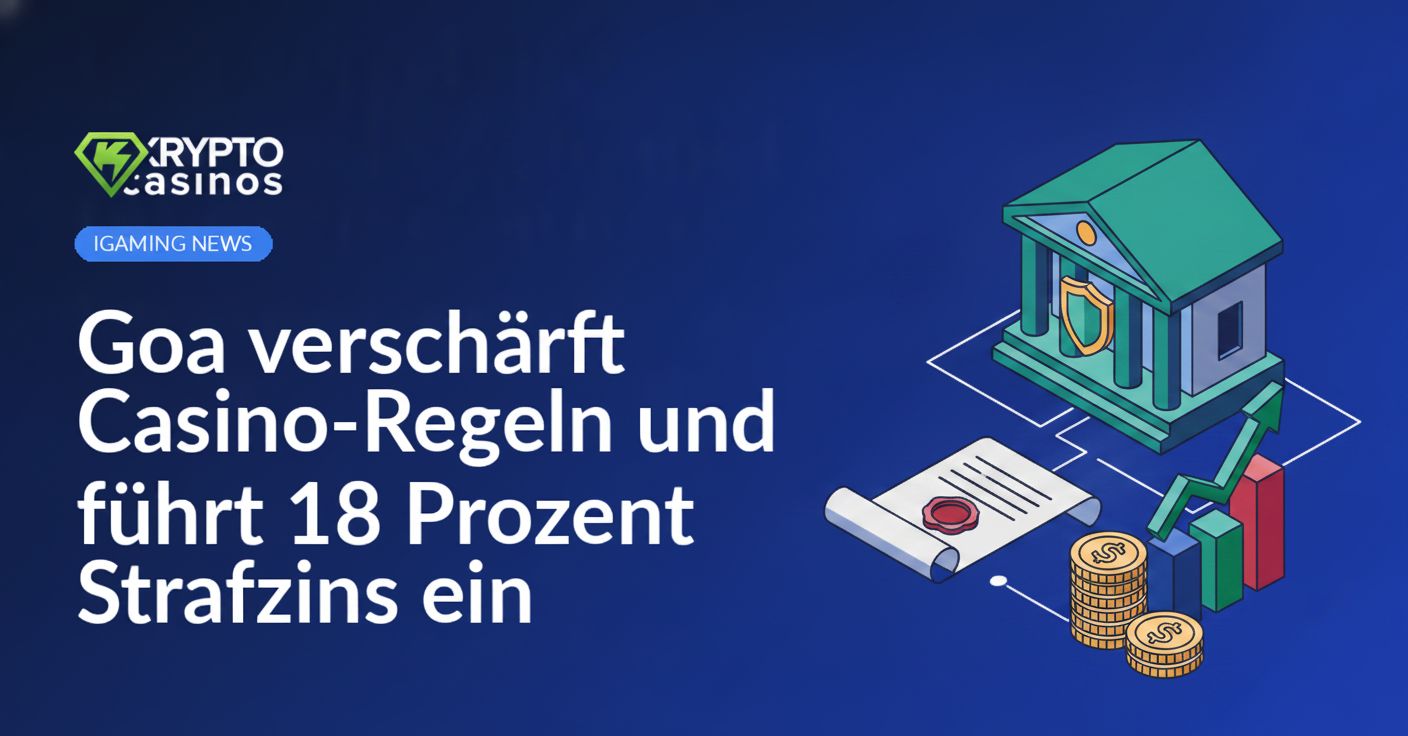 Regierungsgebäude mit Schild, Dokument mit aufwärts zeigendem Pfeil und Siegel, Münzen vor steigendem Balkendiagramm.