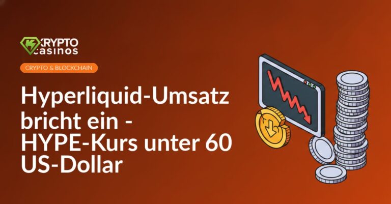 Trading-Bildschirm mit rotem sinkendem Kurschart, zerbrochener Münze und fallendem Münzstapel mit Abwärtspfeil.