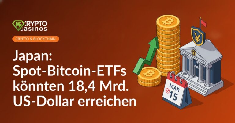 Goldmünzenstapel mit aufsteigendem Pfeildiagramm, Regierungsgebäude mit Schildemblem, Schreibtischkalender mit markiertem Datum